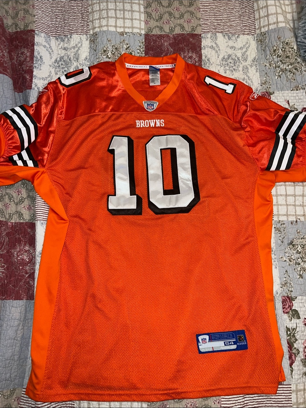 Vintage Reebok sewn Cleveland Browns Quinn jersey size 54 mesh